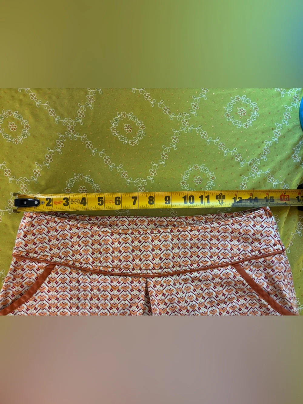 Zara TRF Floral Mini Skirt Size M Boho Retro 70s Pocket Skater